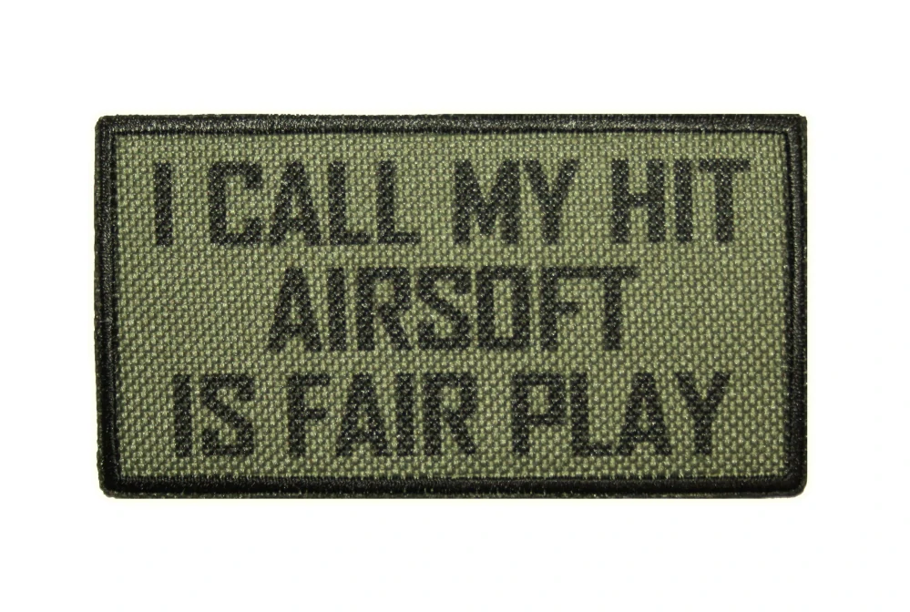 Nášivka I call mi hit, airsoft is fair play, 