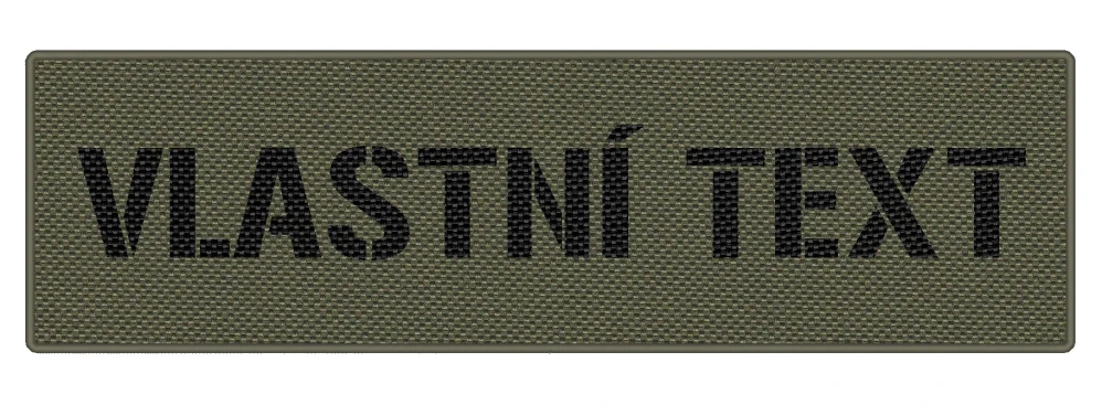 Nášivka VLASTNÍ TEXT 26 x 7,5 cm 