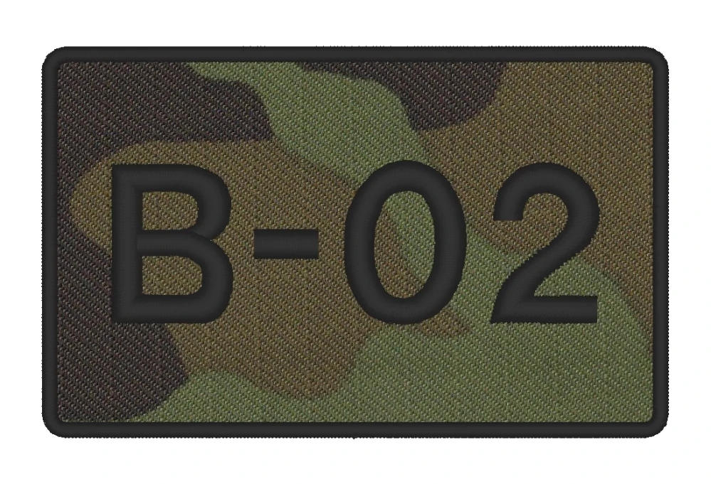 Nášivka CALL SIGN vyšívaná 8 x 5 cm vlastní text 