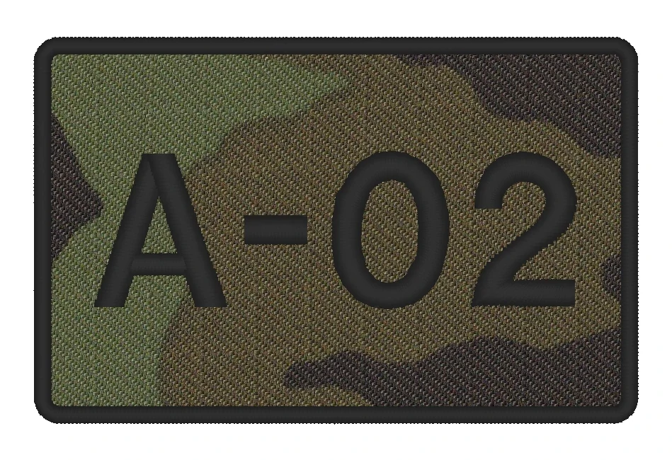 Nášivka CALL SIGN vyšívaná 7 x 4,5 cm vlastní text 