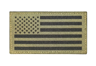 Nášivka vlajka bez obšívky USA oliv drab