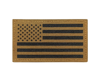 Nášivka vlajka bez obšívky USA coyot