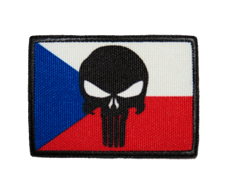 Nášivka vlajka ČR punisher