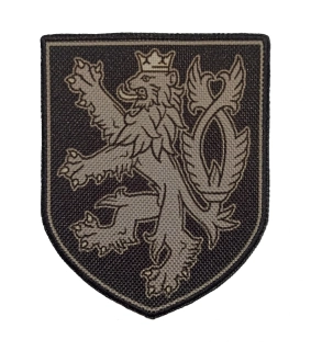 Nášivka erb Český lev černošedá