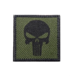 Nášivka mini Punisher oliv green