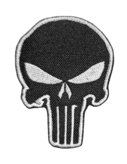 Nášivka vyšívaná Punisher bílý