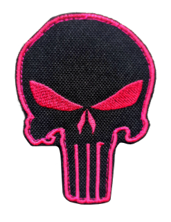 Nášivka vyšívaná Punisher růžový