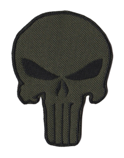 Nášivka vyšívaná Punisher oliv green