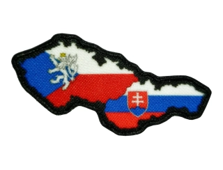 Nášivka vlajka mapa Česko Slovensko 