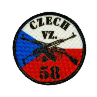 Nášivka kulatá Czech vz. 58 na vlajce 