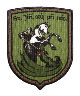 Nášivka Svatý Jiří, stůj při nás. oliv