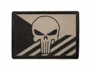Nášivka vlajka ČR IR punisher písek