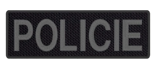 Nášivka POLICIE 12 x 4 cm tmavě šedá
