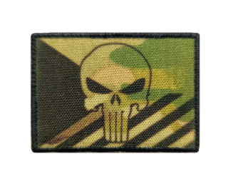 Nášivka vlajka ČR IR punisher multicam