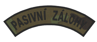 Nášivka domovenka PASIVNÍ ZÁLOHY VZ 95, černý text