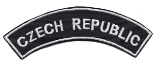 Nášivka domovenka CZECH REPUBLIC černá, bílý text