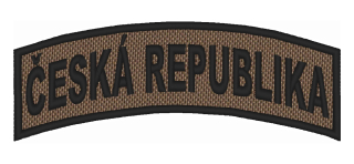 Nášivka domovenka ČESKÁ REPUBLIKA coyot, černý text