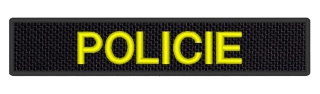 Nášivka POLICIE 13 x 2,5 cm Žlutá