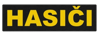Nášivka HASIČI 26 x 7,5 cm Žlutý text