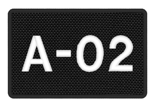 Nášivka CALL SIGN vyšívaná 7 x 4,5 cm vlastní text 