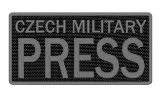 Nášivka CZECH MILITARY PRESS stříbrná