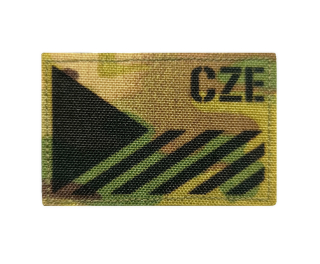 Nášivka bez obšívky vlajka ČR IR CZE multicam